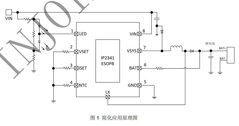 英集芯IP2341异步升压充电芯片15V输入4~6串锂电池内置功率mos